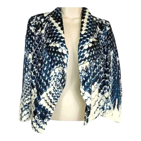 INC Silk Snake Open Front Drape Lightweight Jacket large - Picture 5 of 5